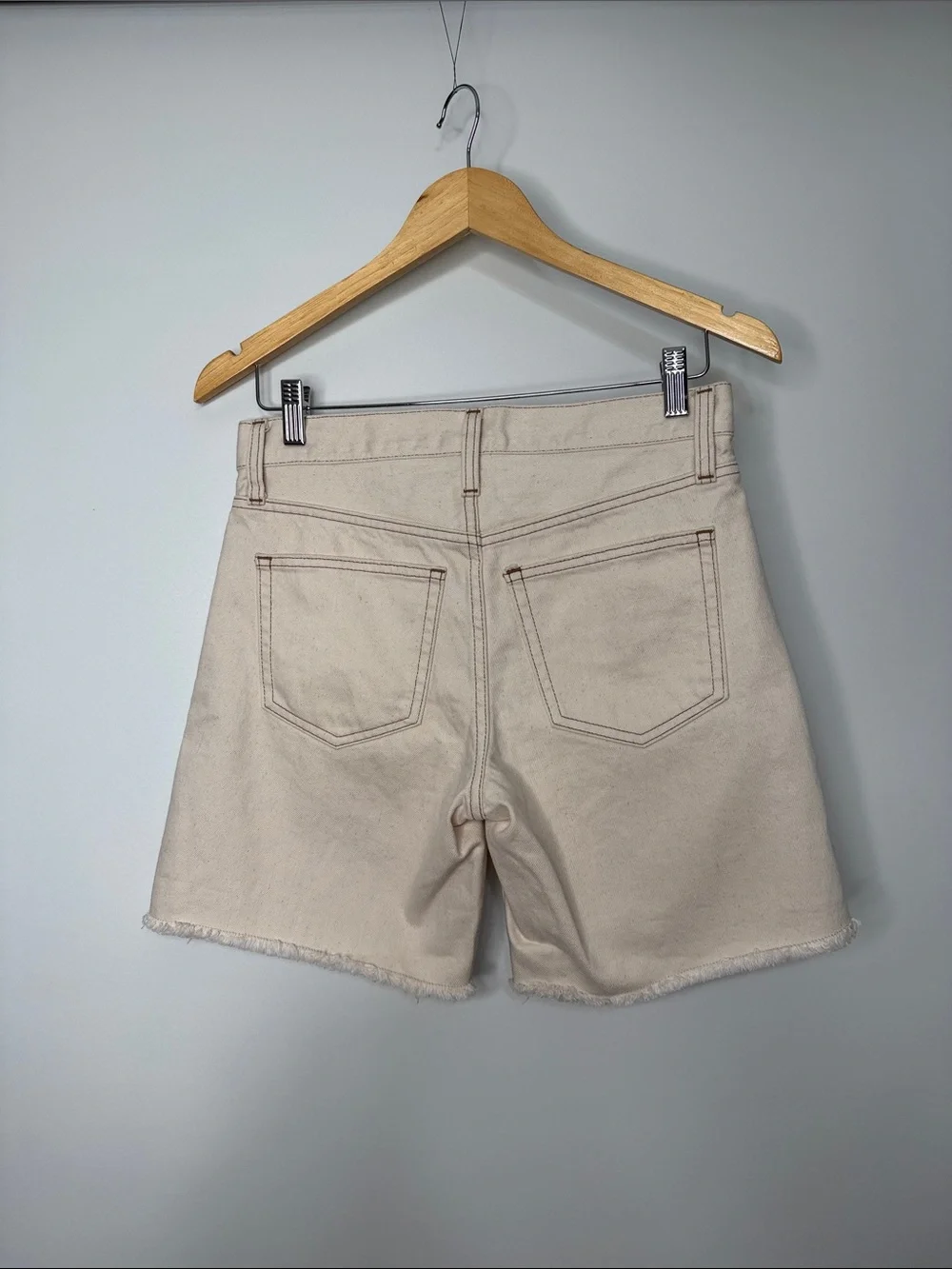 NWT J. Crew Midlength denim short in ecru Size 25